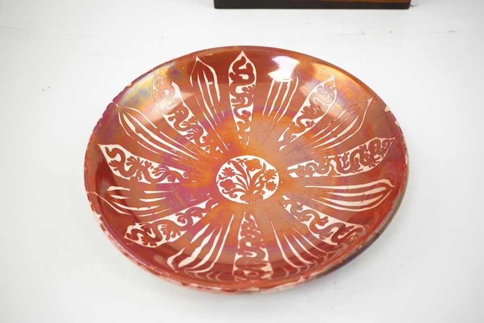 William De Morgan (1839-1917): A ruby lustre dish